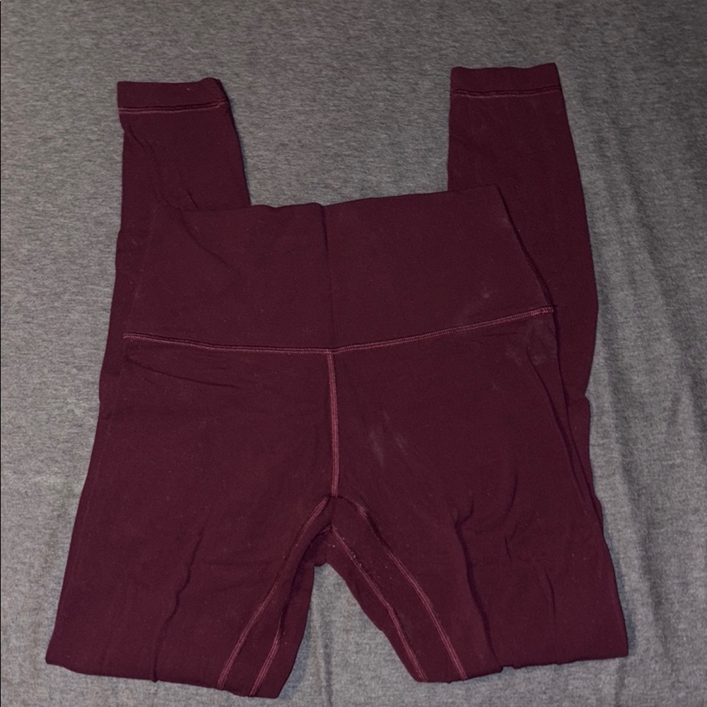 Burgundy Lululemon High-Waisted Leggings size 6